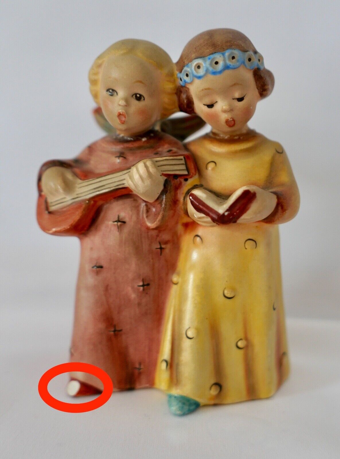 Orig Hummel Figur 144 " Singende Engel " Goebel Porzellan ANGELIC SONG 50-60er - Antikhandel-Stuttgart