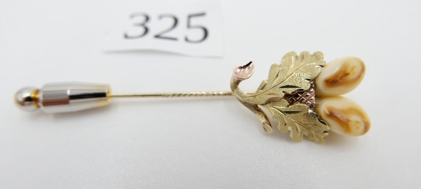 Grandel / Grandl 585 14K Gold Schmuck Brosche Anstecknadel 58,5 mm - Antikhandel-Stuttgart