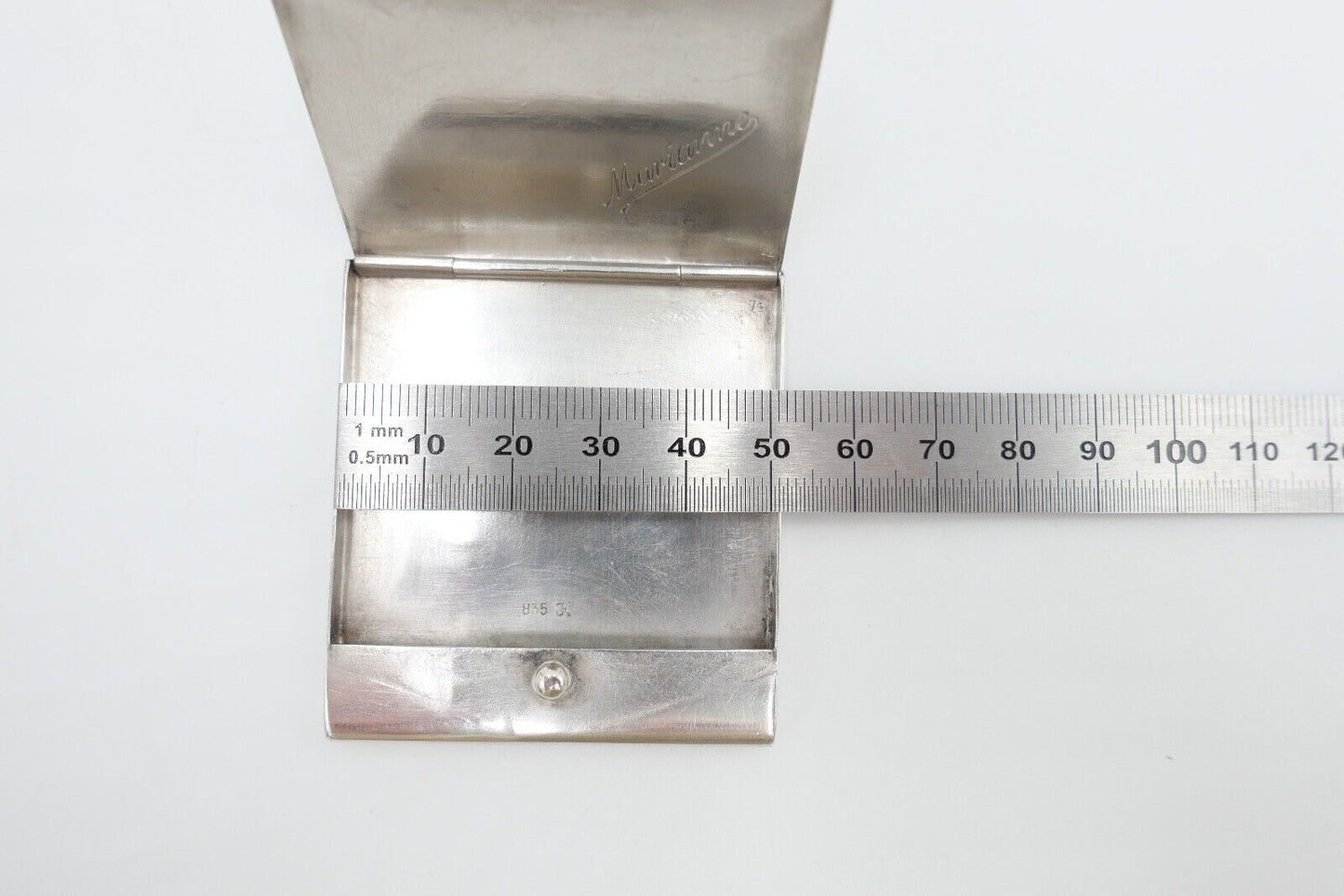 um 1930 Streichholzetui 835 Silber 32,8 Gr Silberetui Marianne Gravur - Antikhandel-Stuttgart