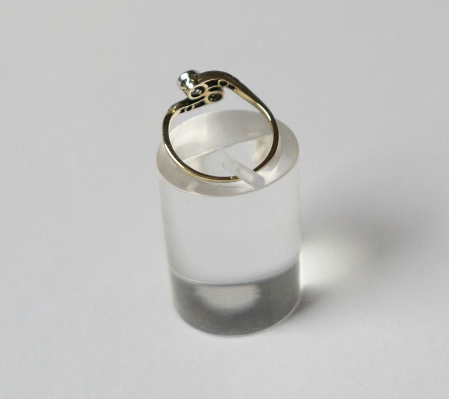 tuá e muá Gelbgold Ring 0,54 Ct Brillanten 585 14K Gr.52 1950er Jahre - Antikhandel-Stuttgart