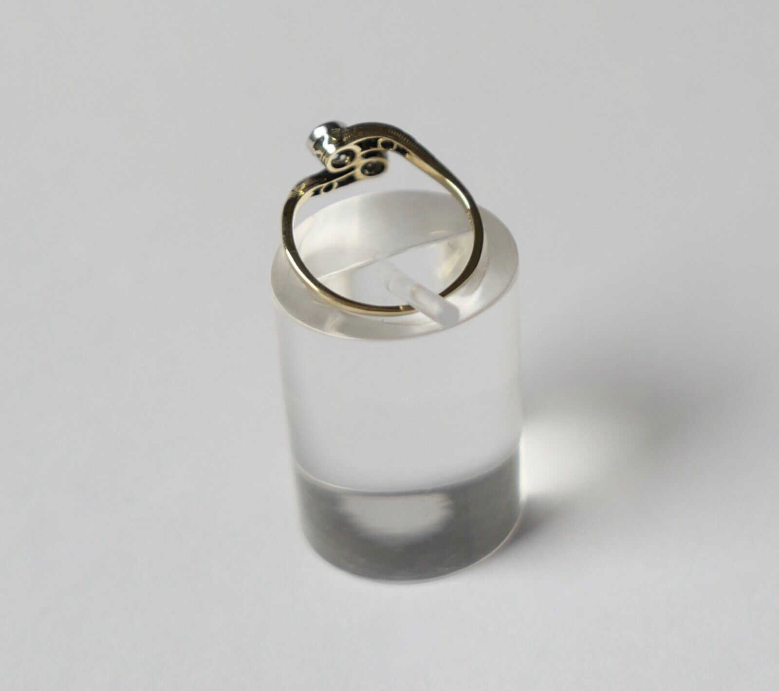 tuá e muá Gelbgold Ring 0,54 Ct Brillanten 585 14K Gr.52 1950er Jahre - Antikhandel-Stuttgart