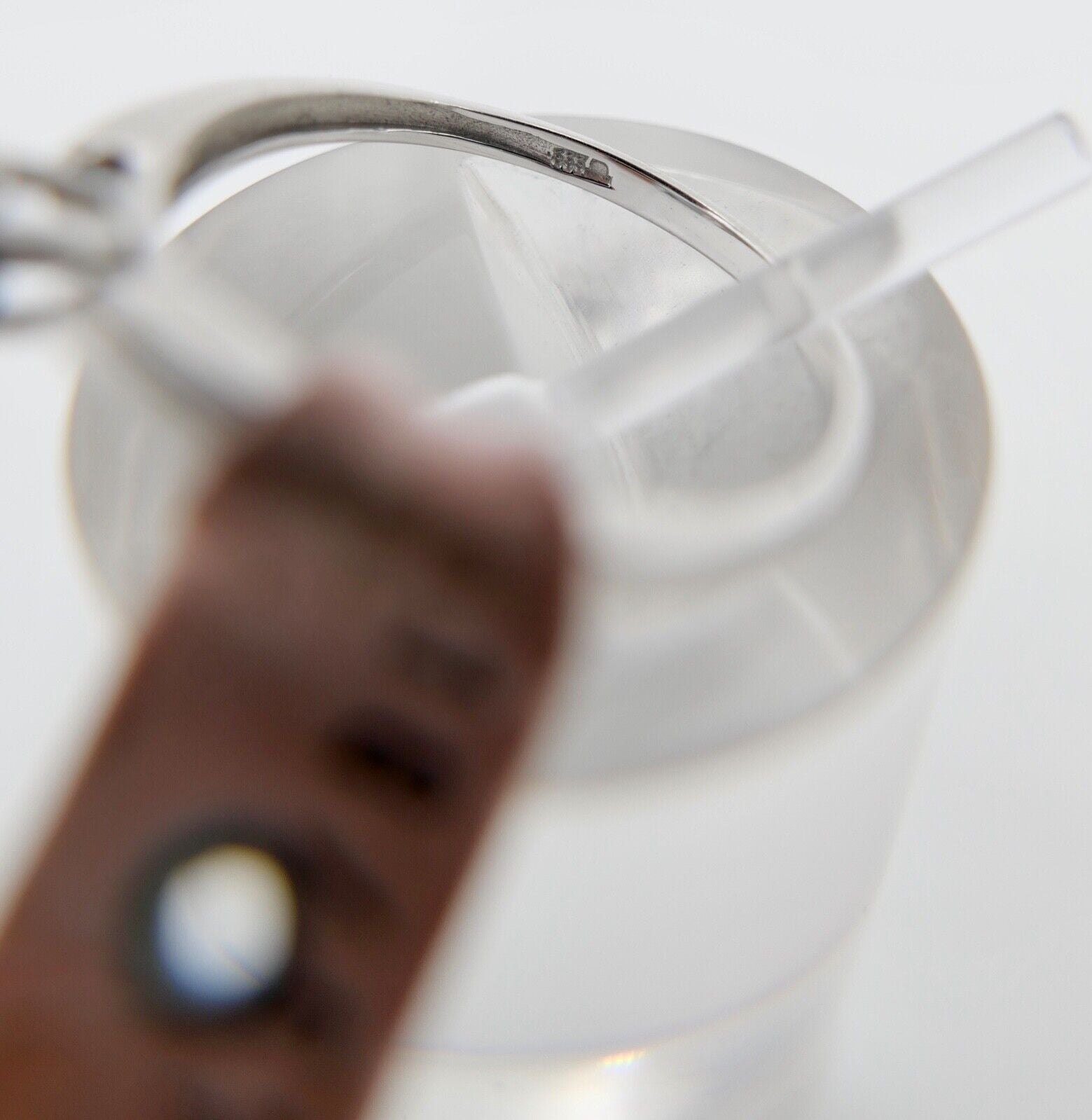 -- NEU -- 90er Jahre Solitär Ring Weißgold Gold 333 8K Brillant 0,01 Ct Gr. 51 - Antikhandel-Stuttgart