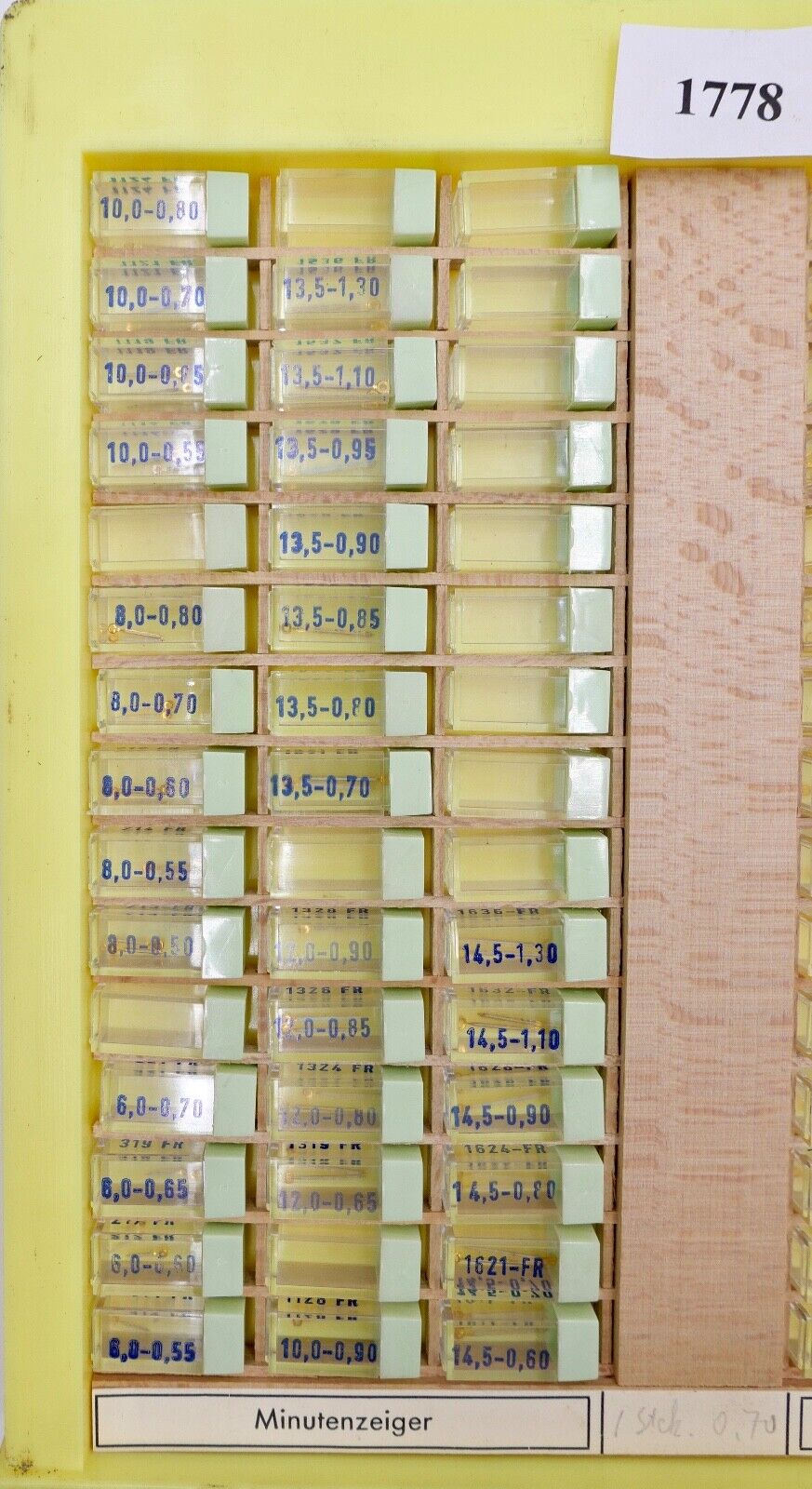 Konvolut Minuten Stunden Leuchtzeiger NEU BOLEY ( NOS ) Fadenform mit Radium - Antikhandel-Stuttgart