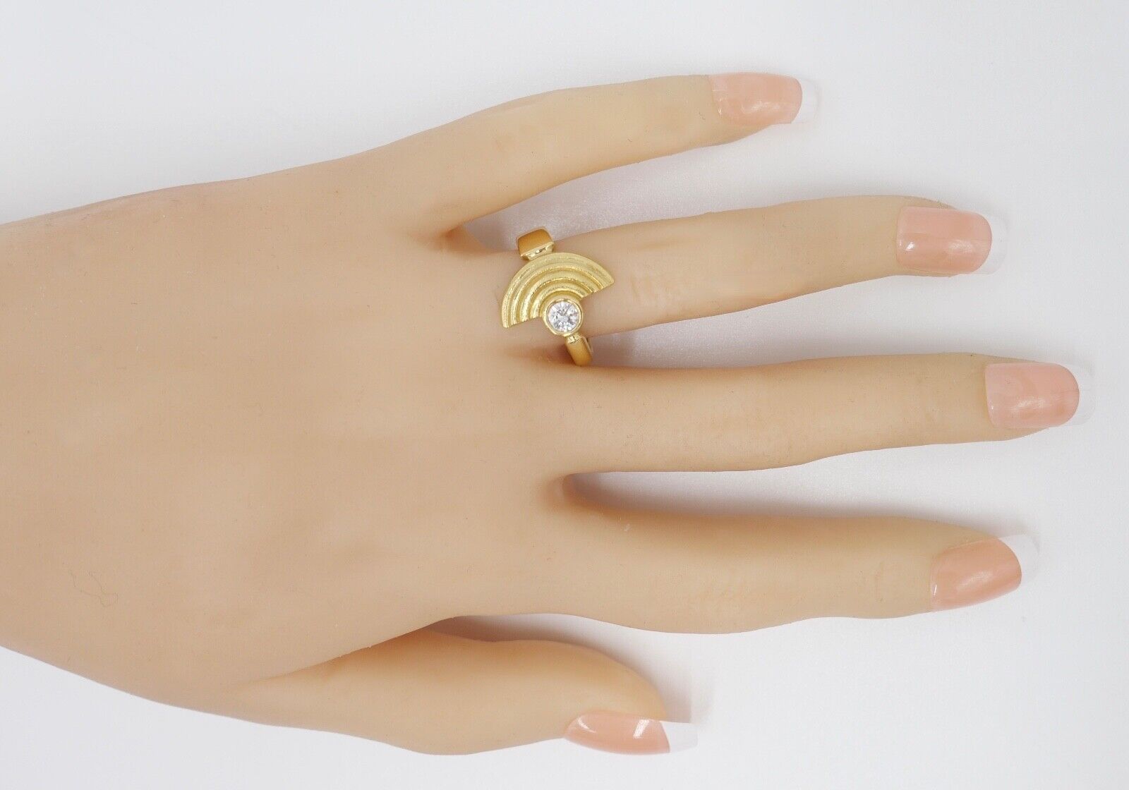 Ring 750 18K Gold Brillant 0,20 Ct ( aus einem Set ) Größe 55 - Antikhandel-Stuttgart