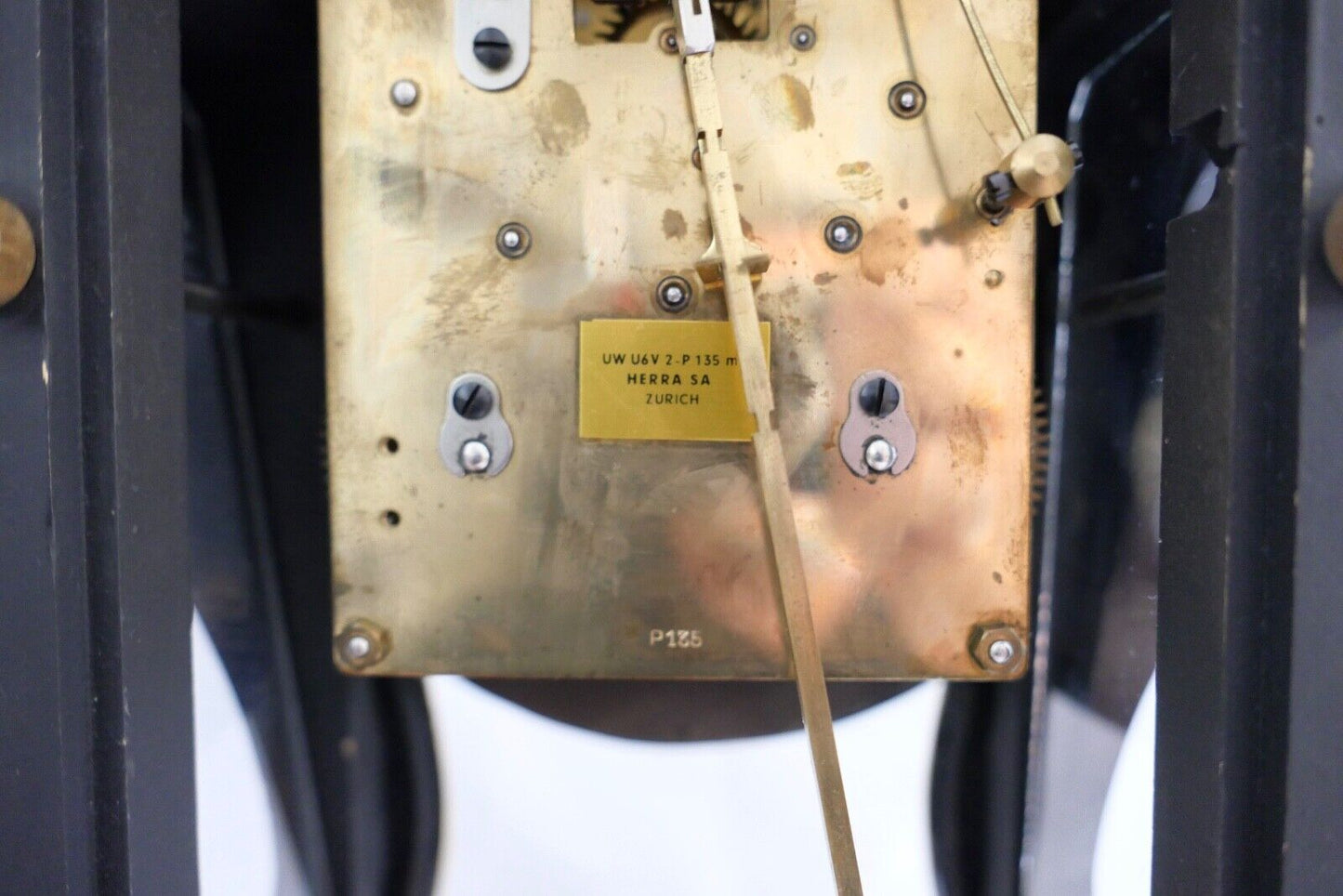 Große Pendule 46cm Tischuhr Kaminuhr RESIDENCE schwarz Gold im Stil Louis XVI - Antikhandel-Stuttgart