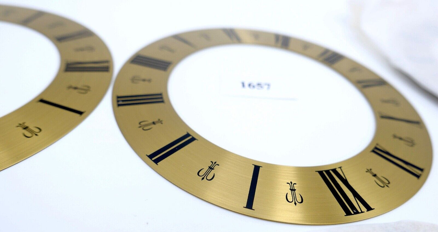 18x Zifferblatt Zahnreif Ø 140 mm NEU Messing für Kaminuhr Wanduhr Regulator usw - Antikhandel-Stuttgart