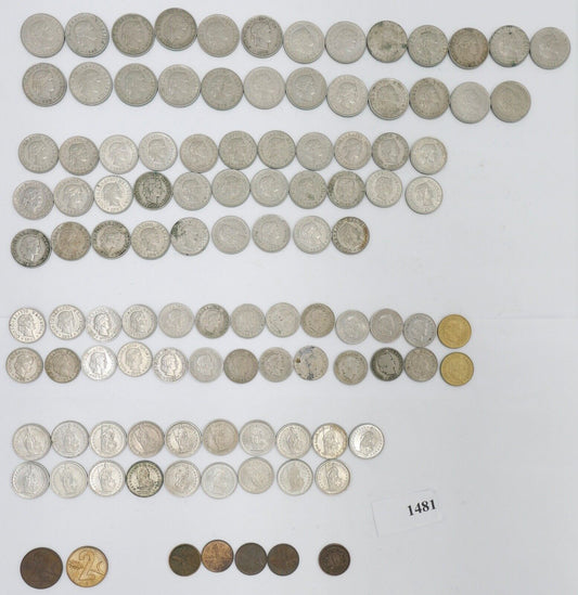 Posten LOT 1/2 Franken 1 2 5 10 20 Rappen teilweise Silber usw. - Antikhandel-Stuttgart