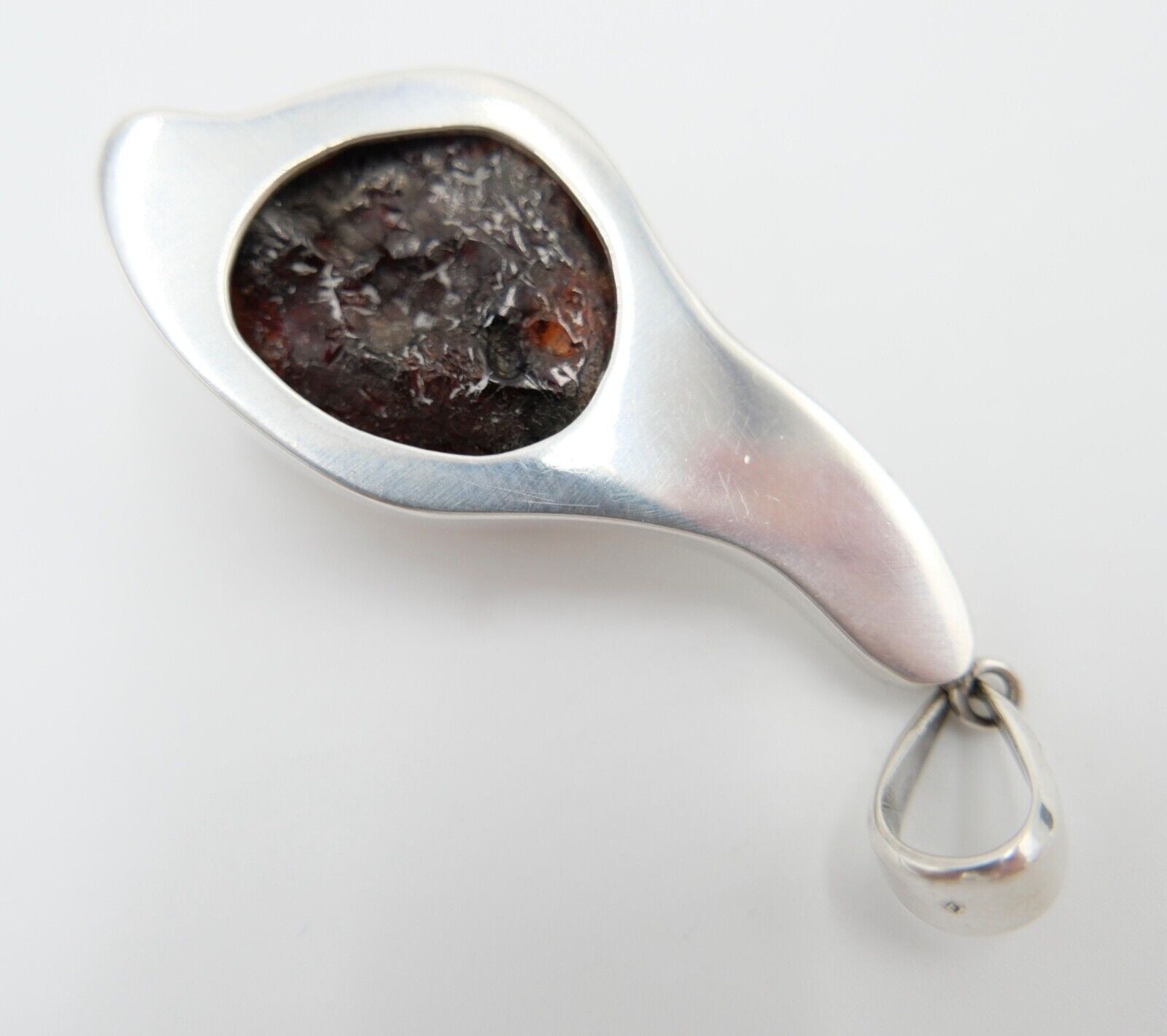 Massiver Bernstein Anhänger 925 Silber Amber 7,2 cm - Antikhandel-Stuttgart