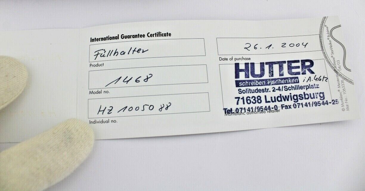 MONTBLANC Kolbenfüller Solitaire Le Grand MEISTERSTÜCK 1468 Silber GETRAG WHEEL - Antikhandel-Stuttgart