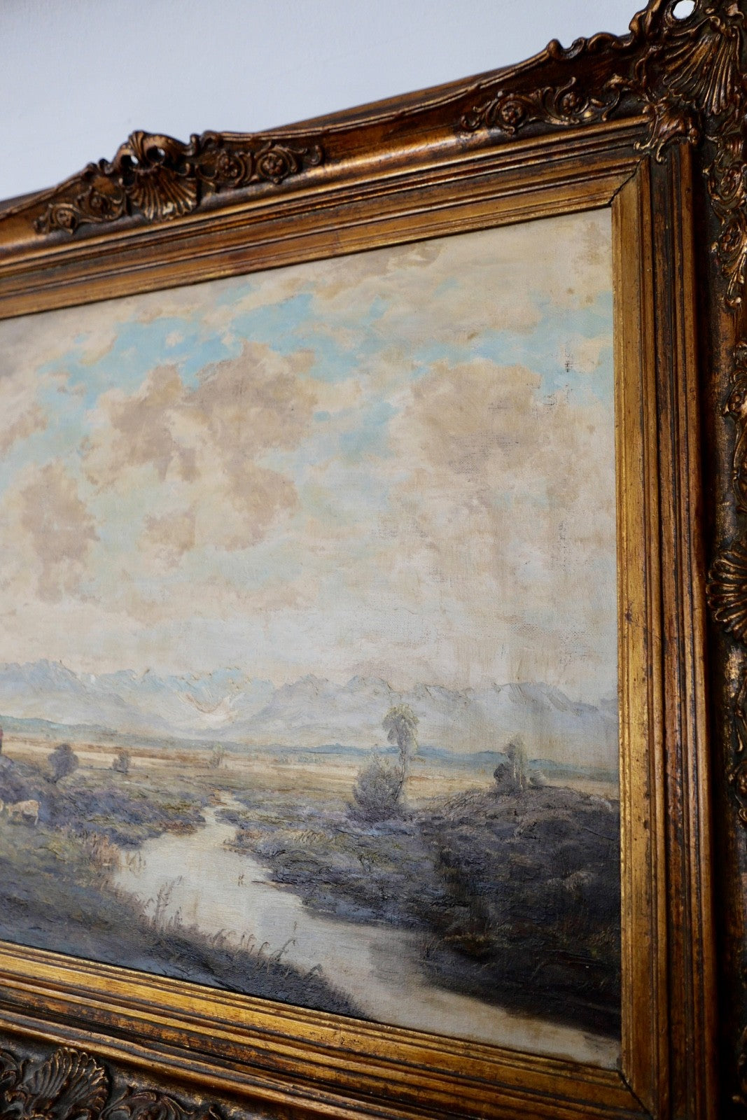 großes Ölgemälde auf Leinwand JOSEPH ROLF KNOBLOCH München 106x86 cm Landschaft