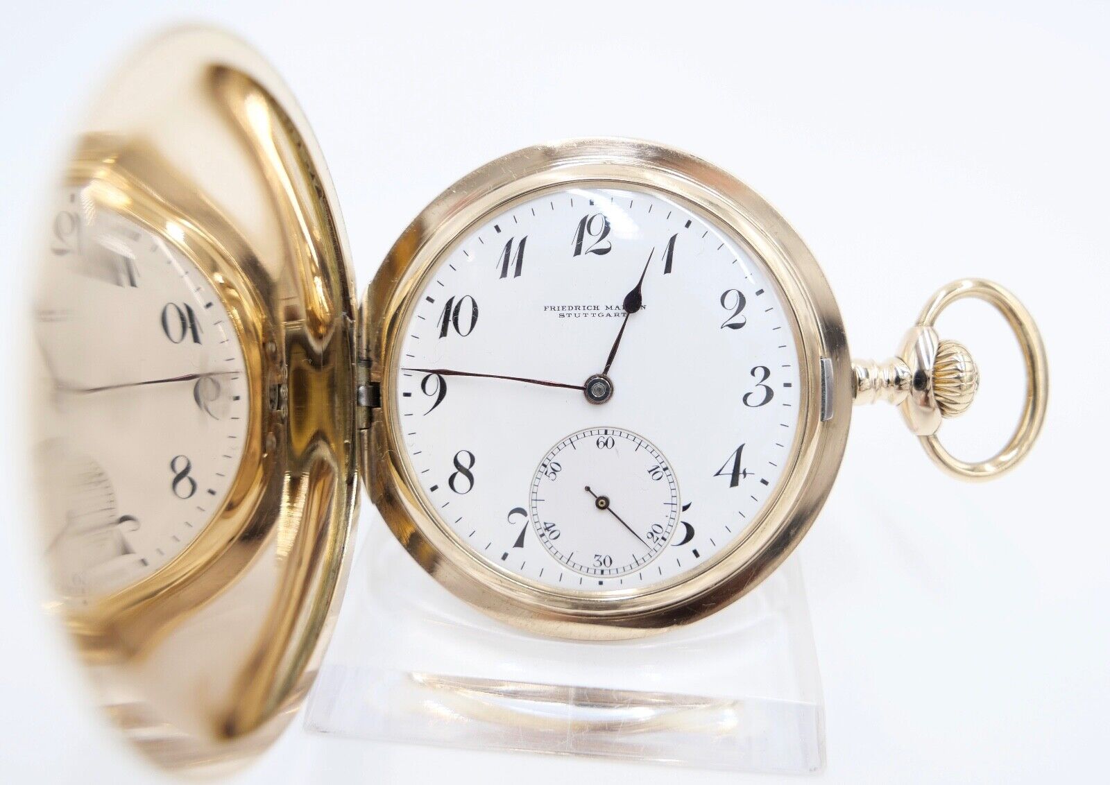 GP Girard Perregaux Taschenuhr 585 / 14K GOLD 51 mm Savonette inkl. Box - Antikhandel-Stuttgart