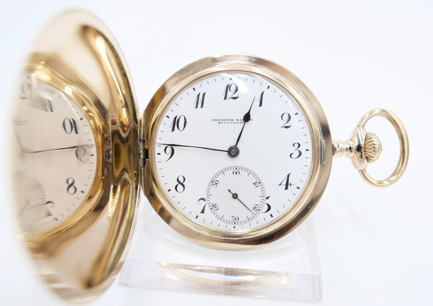 GP Girard Perregaux Taschenuhr 585 / 14K GOLD 51 mm Savonette inkl. Box - Antikhandel-Stuttgart