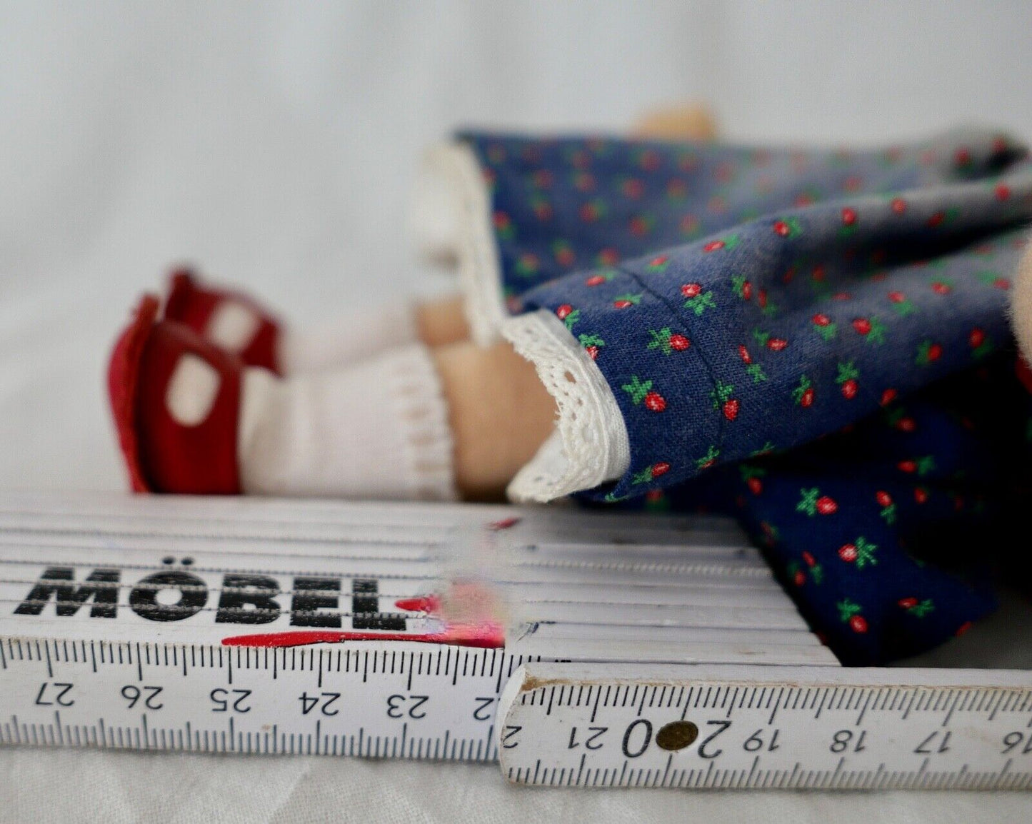 Alte Käthe Kruse Puppe verm. BETTINA Kaethe 26 cm Däumlinchen Braune Augen Zopf - Antikhandel-Stuttgart