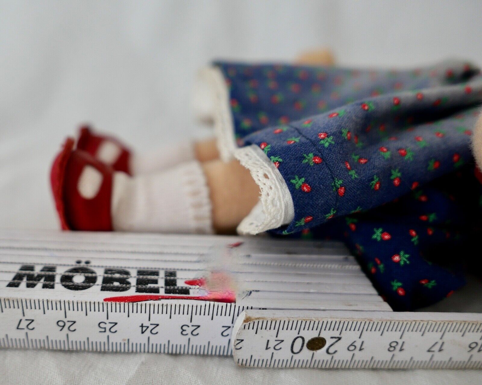 Alte Käthe Kruse Puppe verm. BETTINA Kaethe 26 cm Däumlinchen Braune Augen Zopf - Antikhandel-Stuttgart