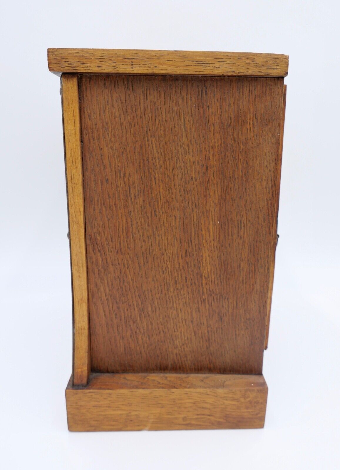 alte Kaminuhr mit modernerem Uhrwerk Holz Messing ODO 151 - 071 - Antikhandel-Stuttgart