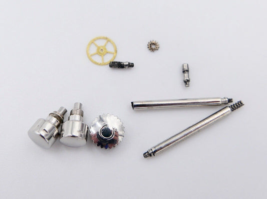 Ersatzteile Omega Drücker und Krone vermutlich Speedmaster - Antikhandel-Stuttgart