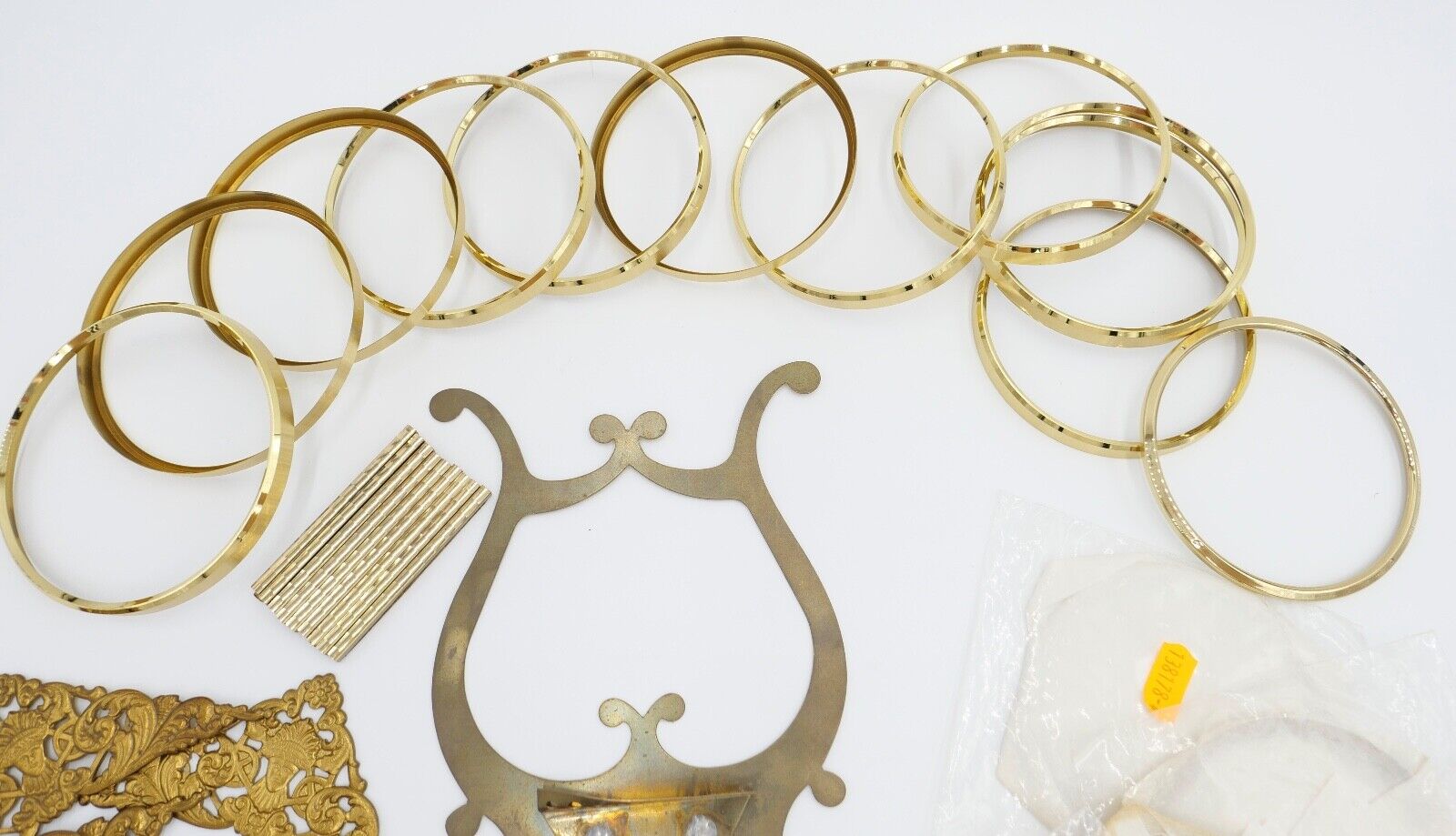 NEU Posten Uhrmacherauflösung Glaseinsatz Abdeckung Ersatzteile Messing Kaminuhr - Antikhandel-Stuttgart