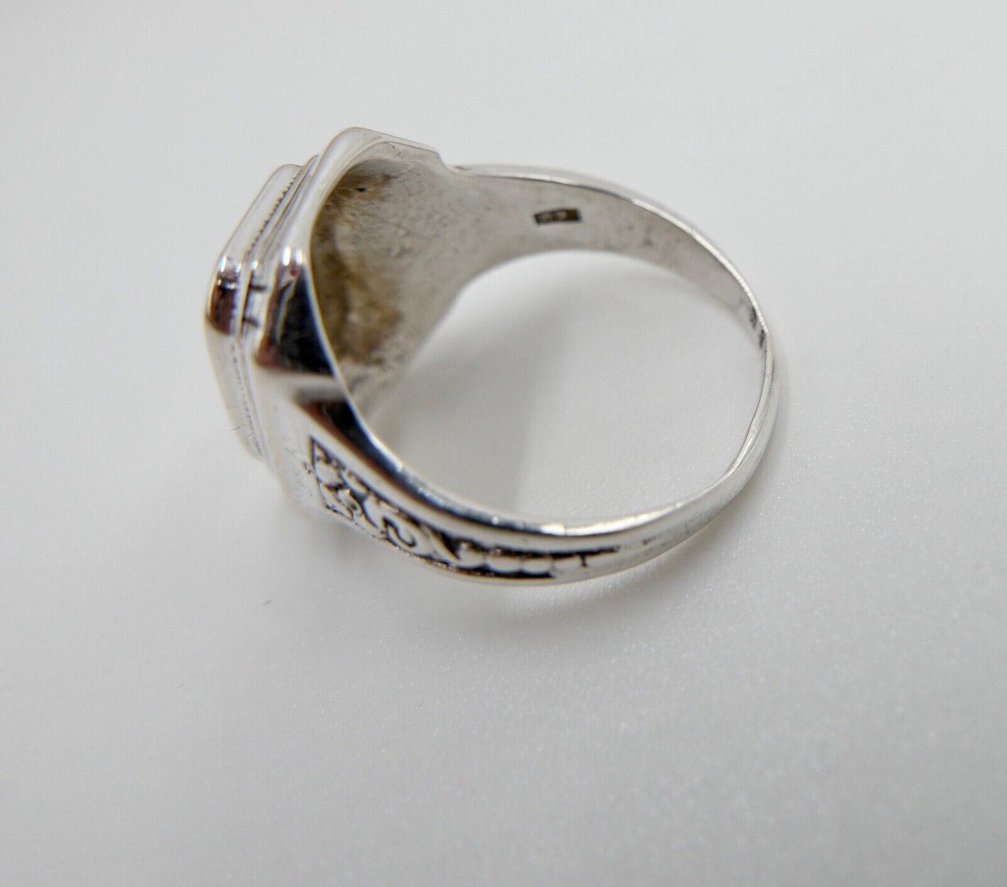 Jugendstil Siegelring Monogramm DB BD Herrenring Ring 830 Silber Gr. 58 - Antikhandel-Stuttgart