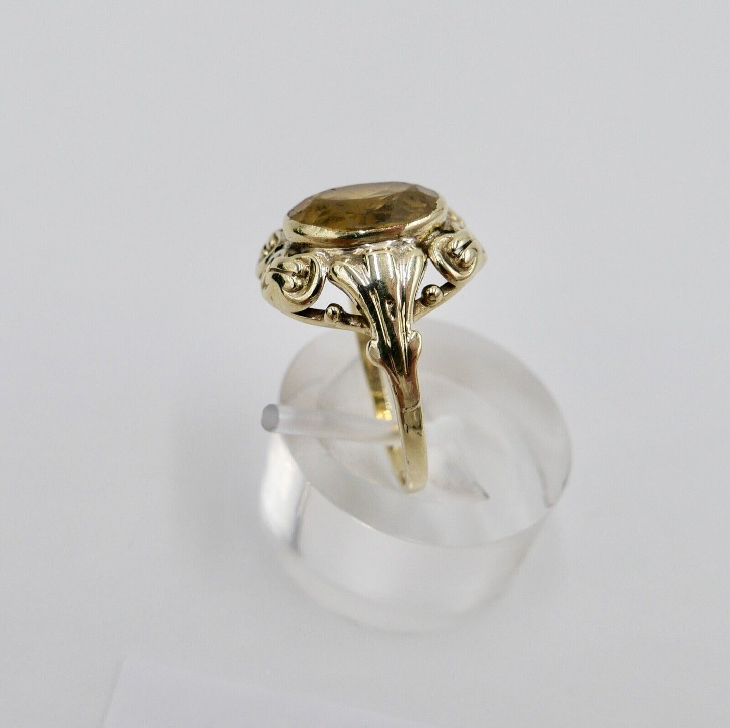 20er 30er Jahre Ring Gelbgold Gold 333 / 8K Gr. 53 synth. Spinell - Antikhandel-Stuttgart