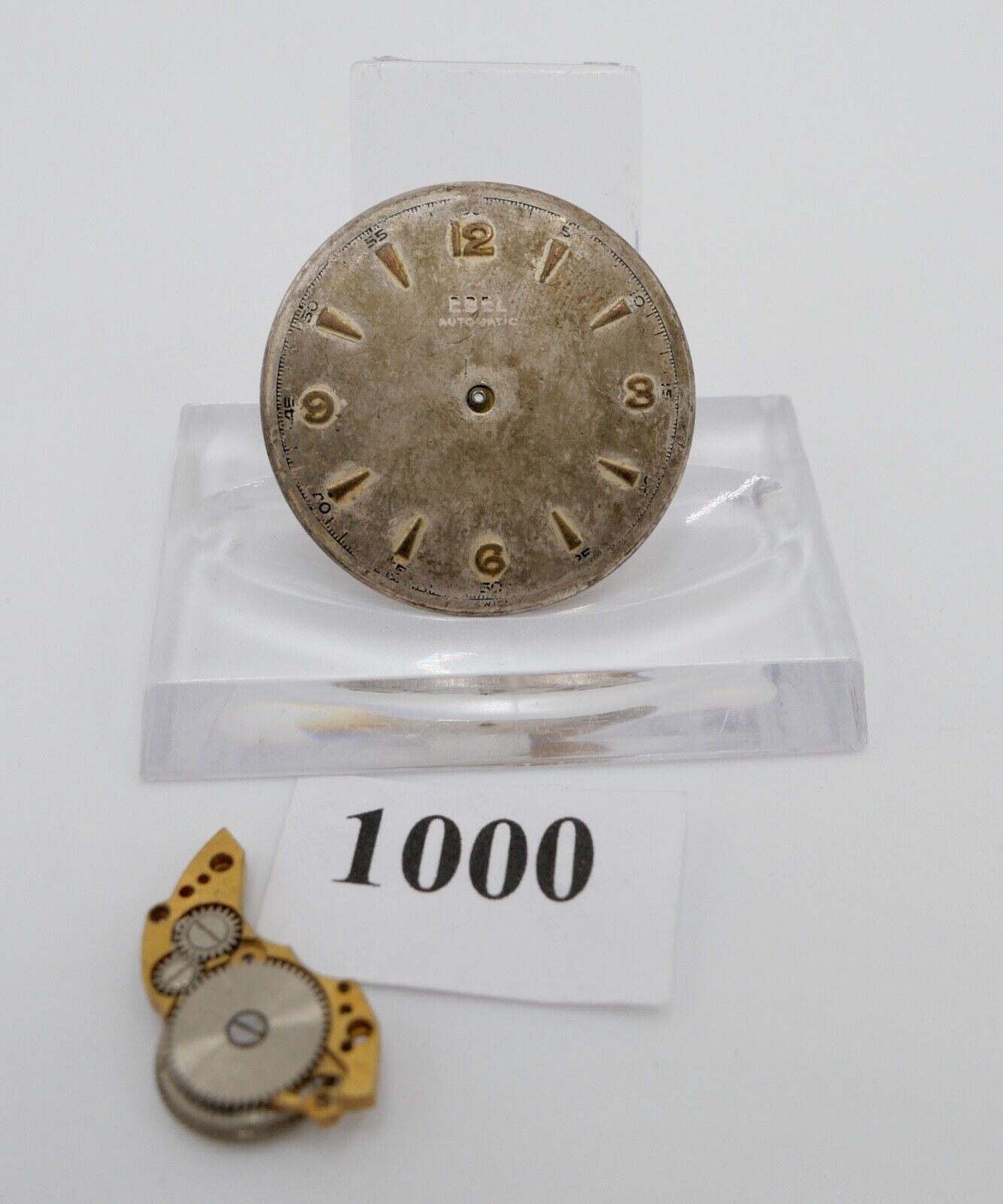 ERSATZTEIL EBEL Uhrwerk Platine Ziffernblatt Automatic defekt 1950-1960er Jahre - Antikhandel-Stuttgart