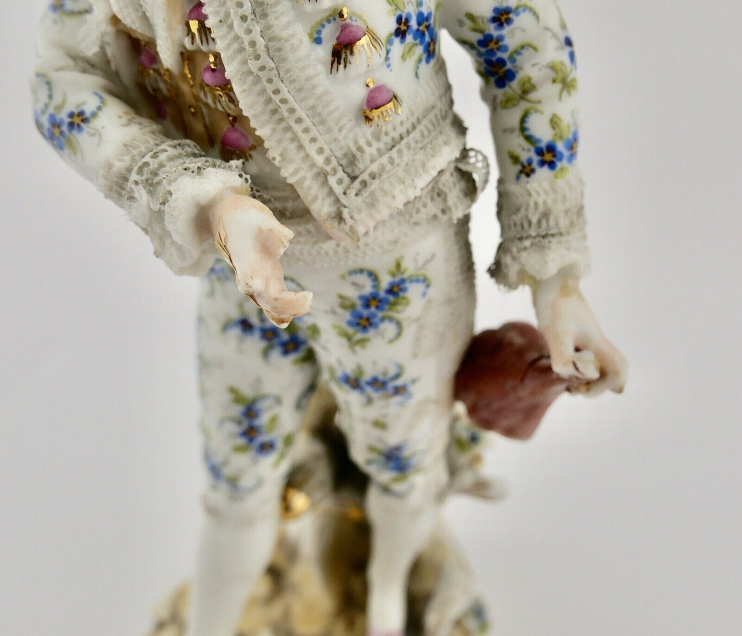 Volkstedt Richard Eckert & co Porzellan Figur 1894 - 1900 galanter Jüngling - Antikhandel-Stuttgart