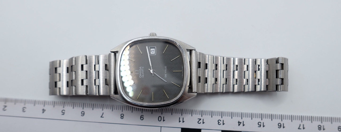 Omega De Ville Quartz Herren Uhr Stahl Ref. 192.0028 Cal. 1325 Vintage 1970er