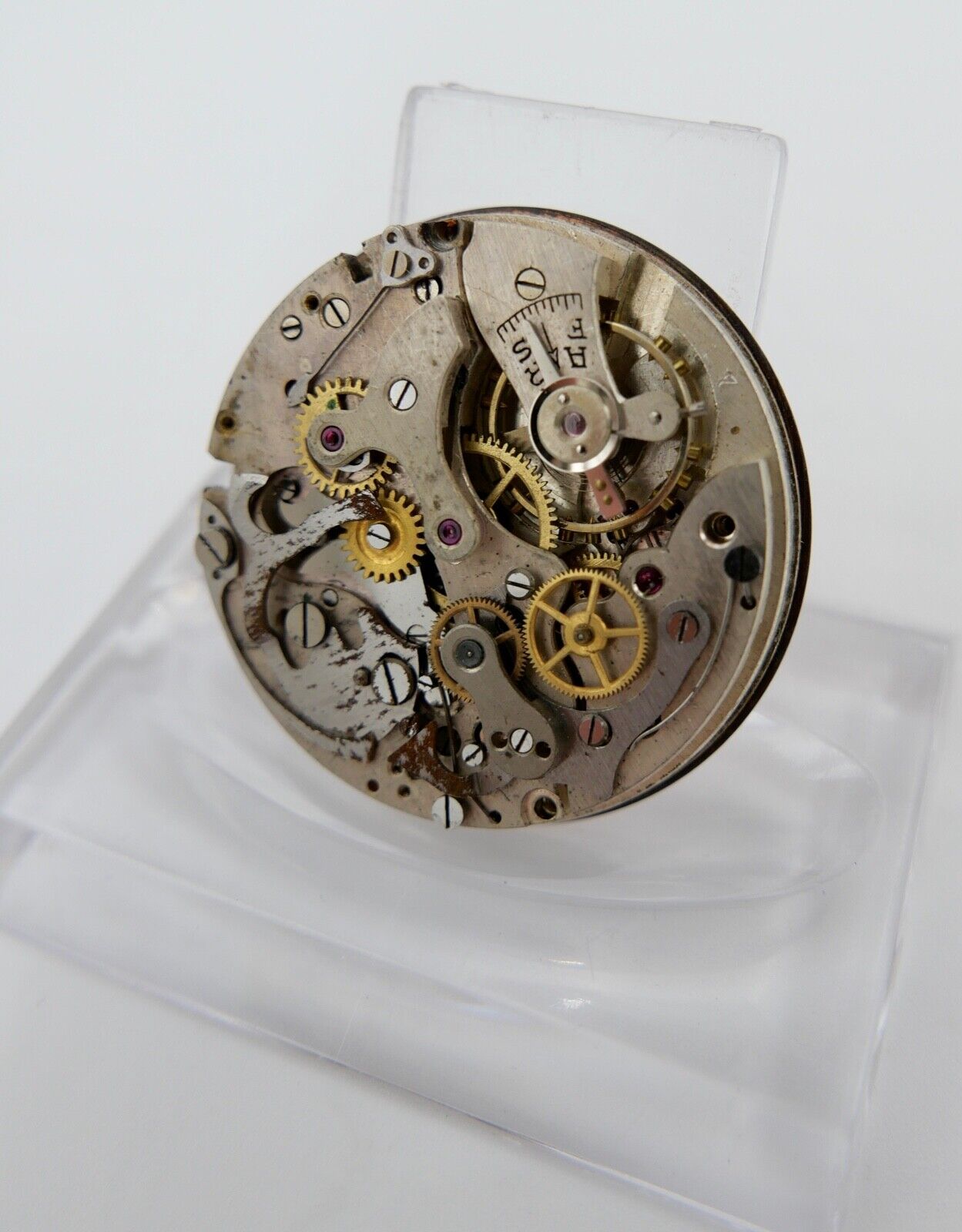 ERSATZTEIL Cal. Landeron Uhrwerk Ziffernblatt Chronograph defekt - Antikhandel-Stuttgart