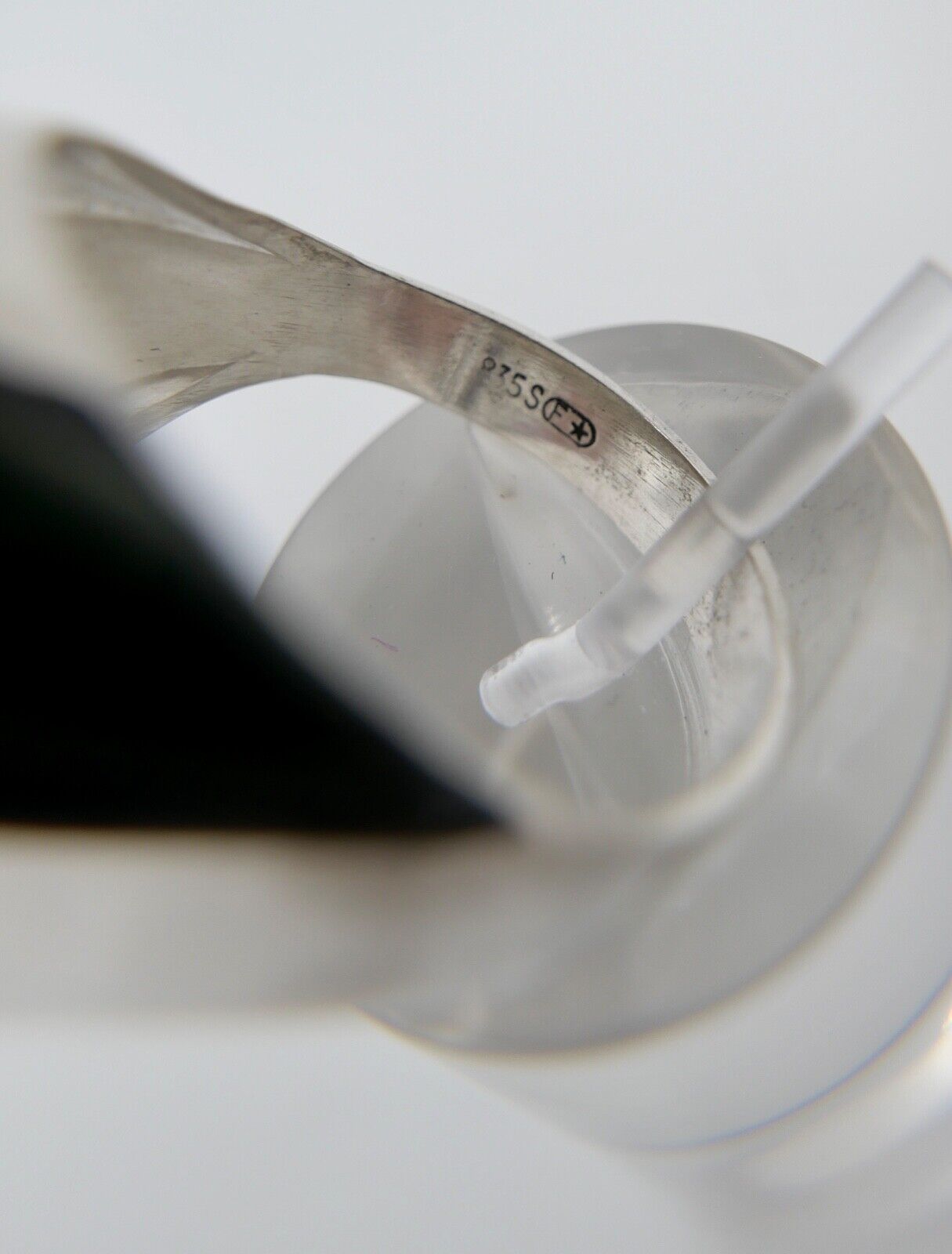 Alter Siegelring Herrenring mit Zirkonia 835 S Silber Größe 64 ohne Siegelgravur - Antikhandel-Stuttgart