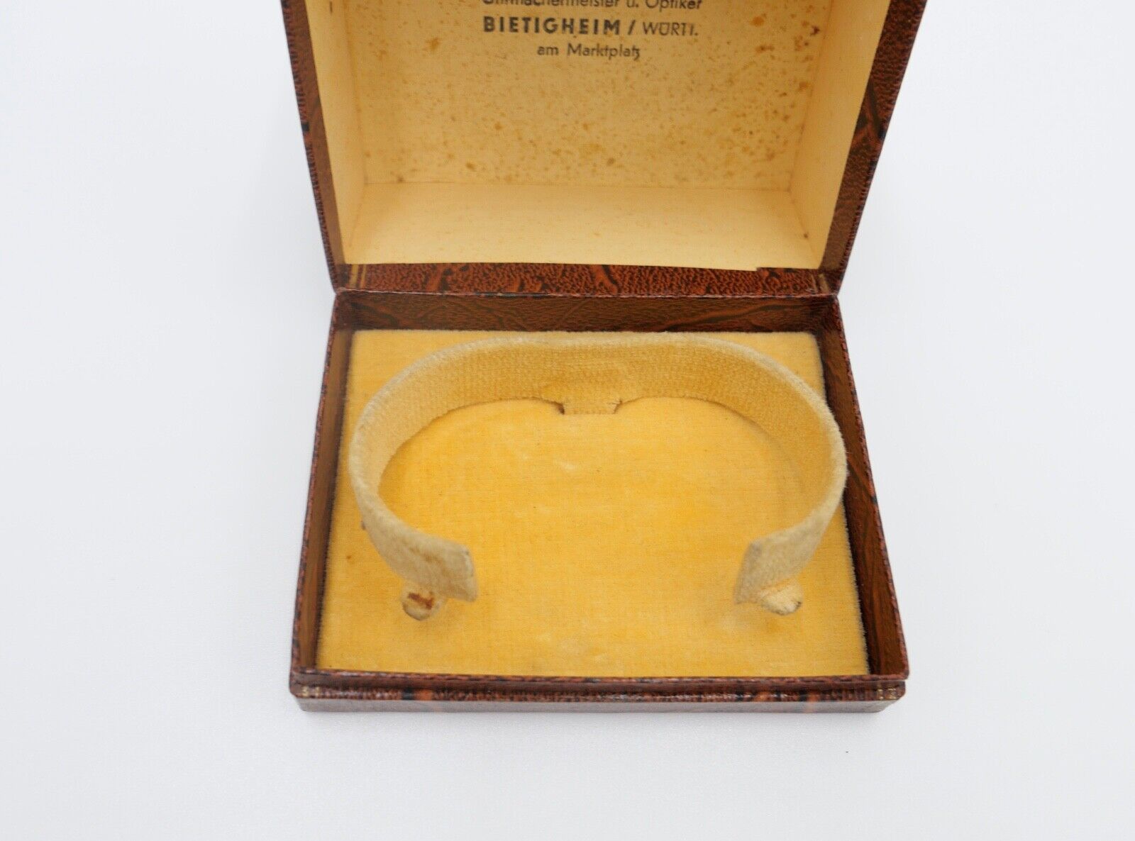 antikes Uhrenetui mit Spange Etui für Uhren 9x7x5,4 cm Box Aufbewahrung - Antikhandel-Stuttgart