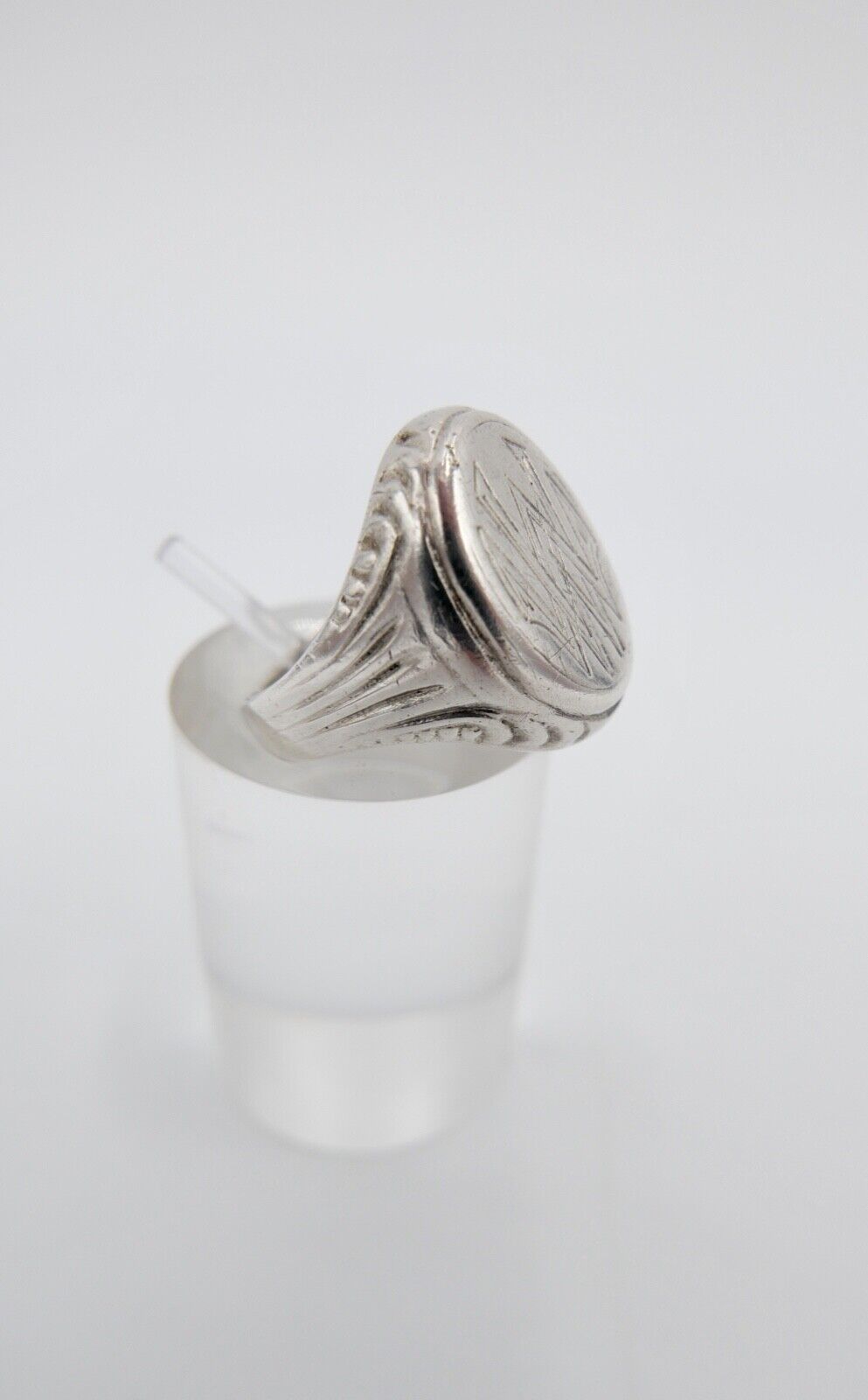 Alter Art Deco Siegelring Herrenring Monogramm WW / MM 835 Silber Größe 55 - Antikhandel-Stuttgart