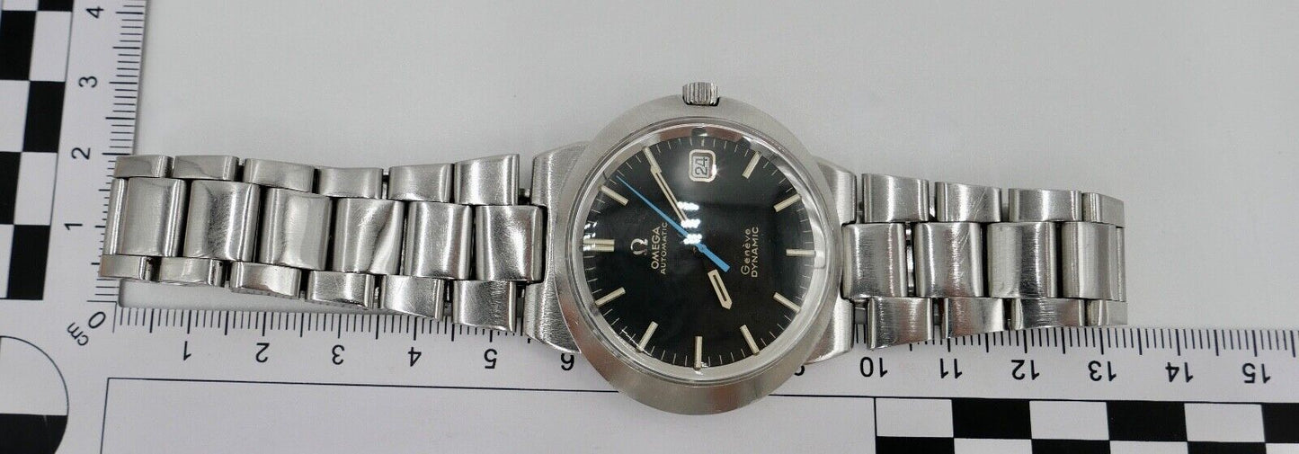 1970er Jahre Herrenuhr OMEGA Genéve Dynamic Automatic Kal. 565 original Band Ø41 - Antikhandel-Stuttgart