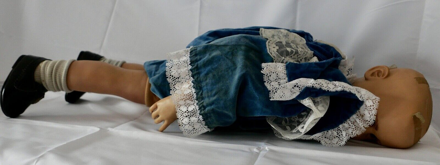 Alte Hildegard Günzel Vinyl Puppe China 75 cm Mädchen ( WERA ) - Antikhandel-Stuttgart