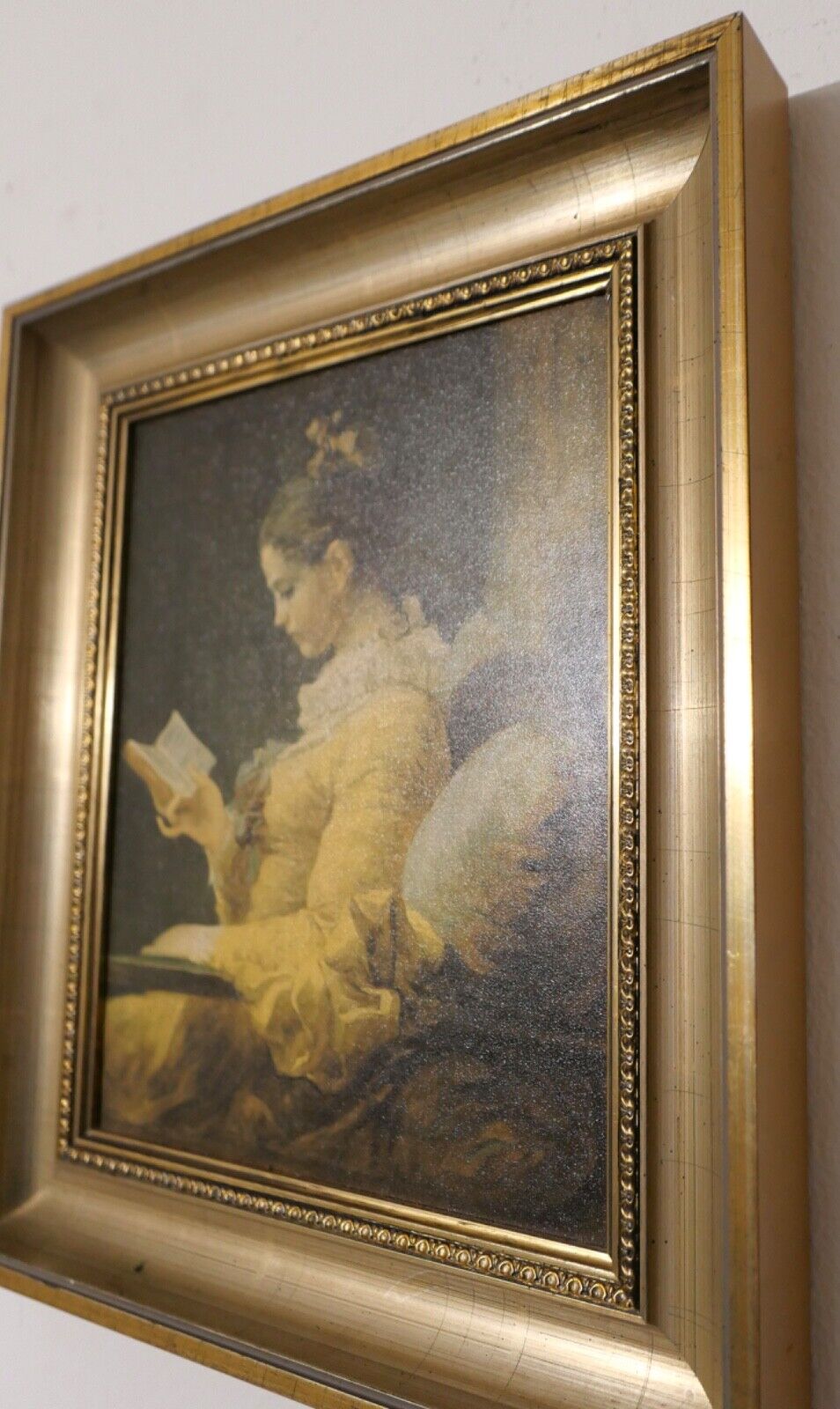 Lesendes Mädchen 1776 Jean Honoré Fragonard KUNSTKOPIE - DRUCK 37x31cm - Antikhandel-Stuttgart