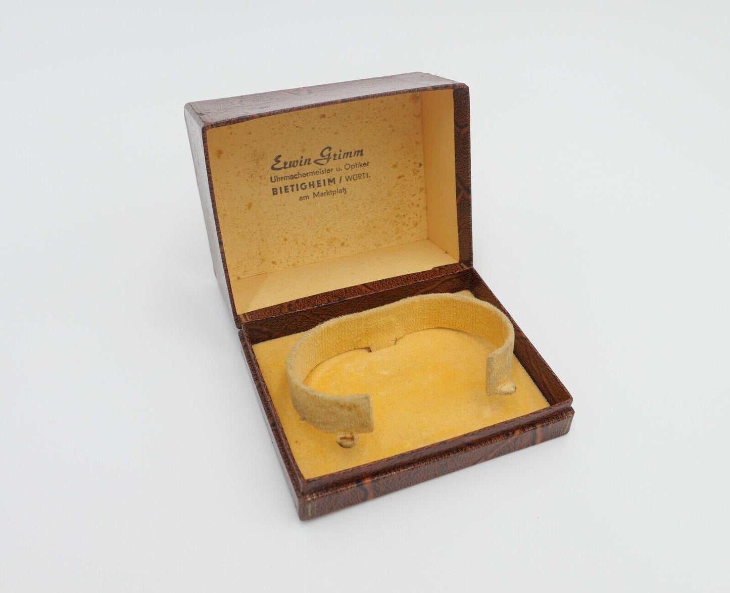 antikes Uhrenetui mit Spange Etui für Uhren 9x7x5,4 cm Box Aufbewahrung - Antikhandel-Stuttgart