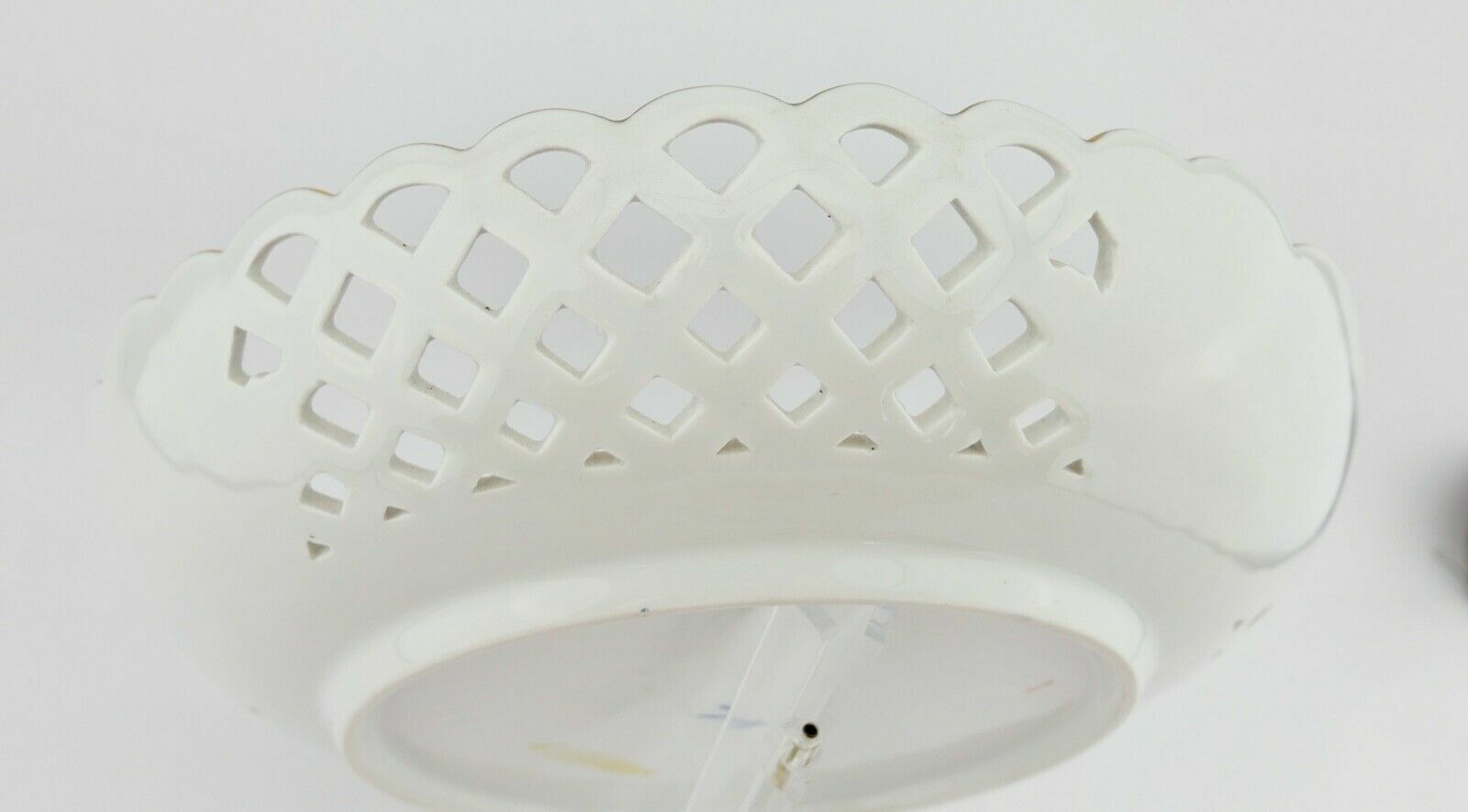 Meissen Durchbruchschale Weiß Goldrand Ø 25 cm Blumendekor 332 46a / 206 - Antikhandel-Stuttgart