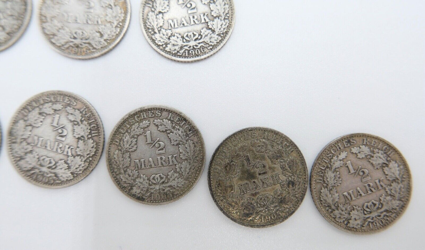 39x 1/2 Mark Jäger 16 / J.16 Silber 1905-1919 ss-stg sehr schön - Stempelglanz - Antikhandel-Stuttgart