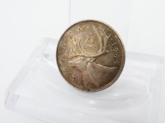 25 Cent Canada 1944 Georg VI NVF Reverse Kanada Silber 5,8 gr - Antikhandel-Stuttgart