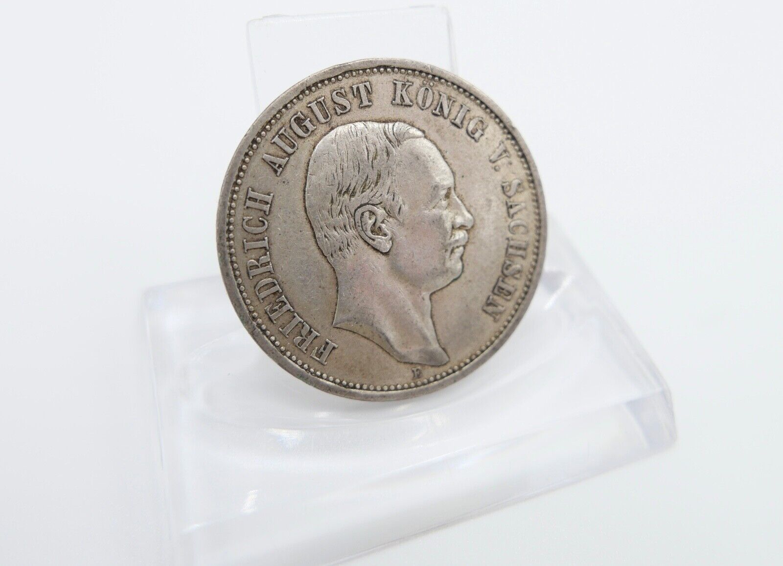 3 Mark 1909 E Jäger J.135 VZ-STG Sachsen Friedrich August III. - Antikhandel-Stuttgart