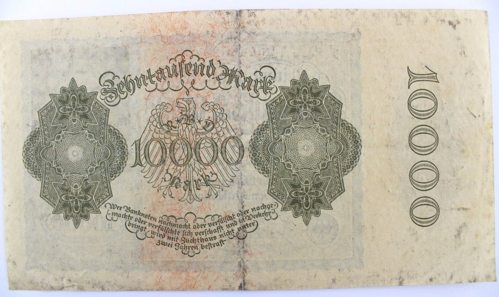 Ro. 69c Banknote 10000 Mark 1922 old Bill TOP Guter ZUSTAND selten RAR - Antikhandel-Stuttgart