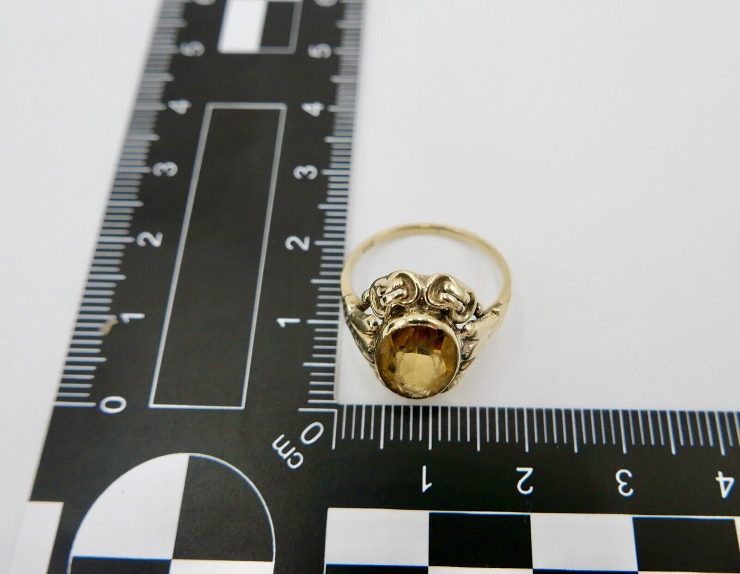 20er 30er Jahre Ring Gelbgold Gold 333 / 8K Gr. 53 synth. Spinell - Antikhandel-Stuttgart