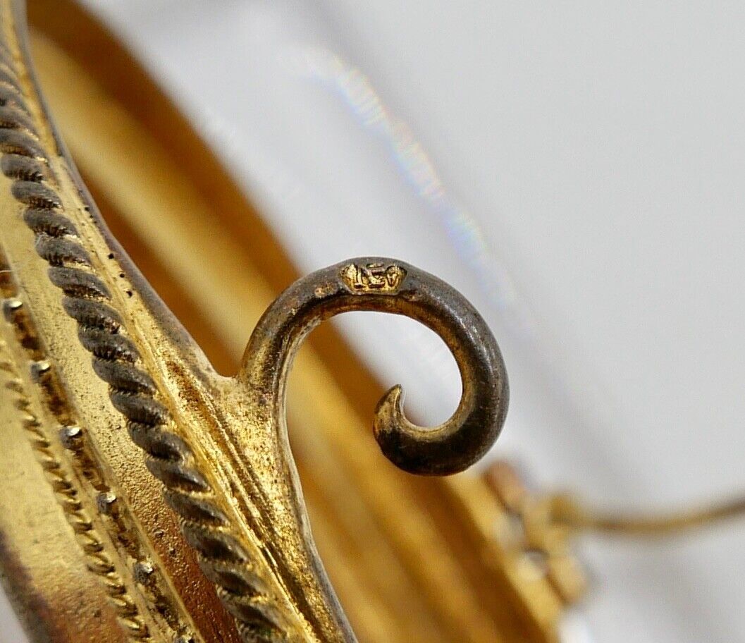 Antike Brosche Silber feuervergoldet 43 mm GEMME KAMEE 19. JH ziseliert - Antikhandel-Stuttgart