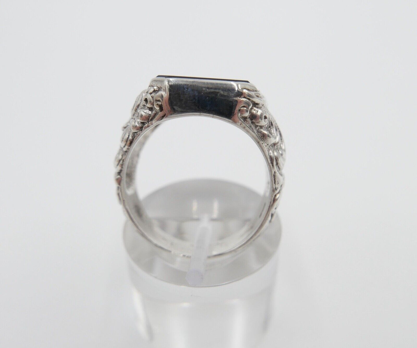 Jugendstil Siegelring Herrenring Ring 835 Silber Gr. 60 mit ONYX - Antikhandel-Stuttgart
