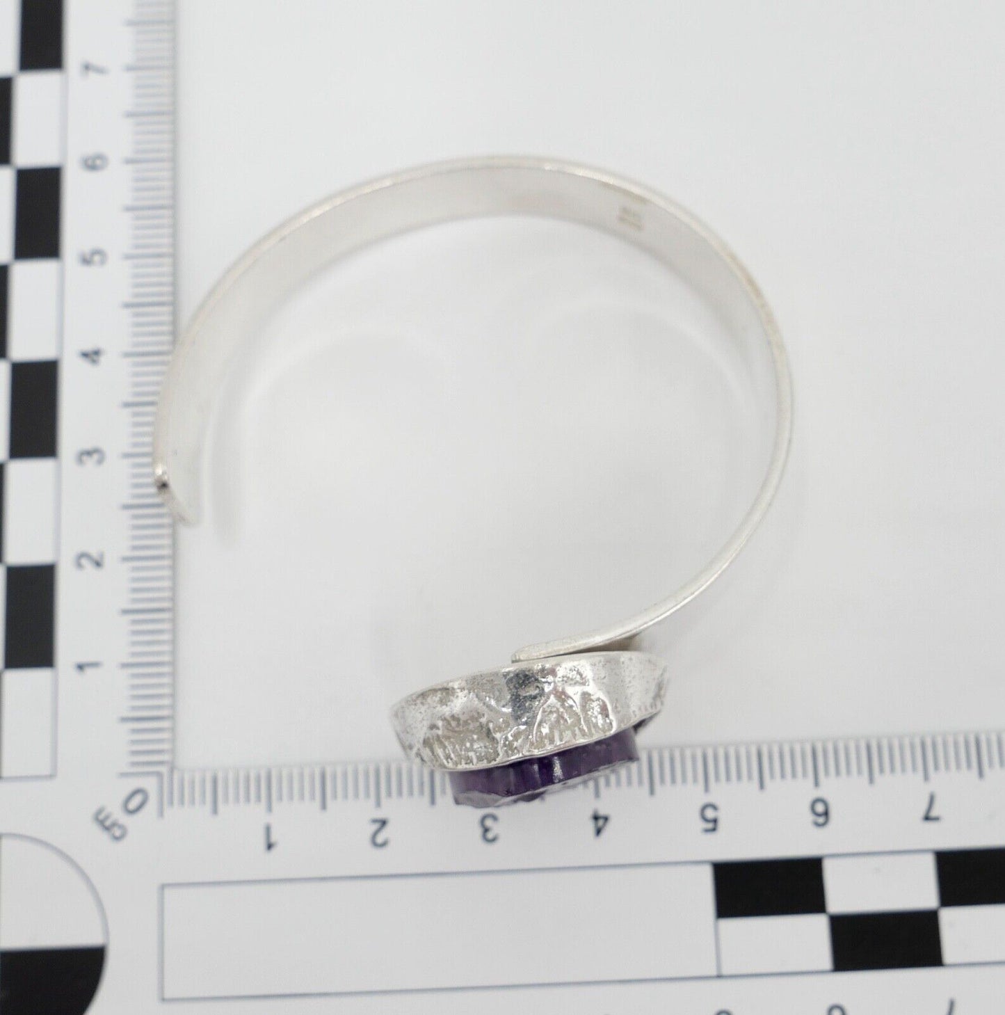 Amethyst 835 Silber Armband Armreif Armspange " PERLI " Guter Zustand RAR - Antikhandel-Stuttgart