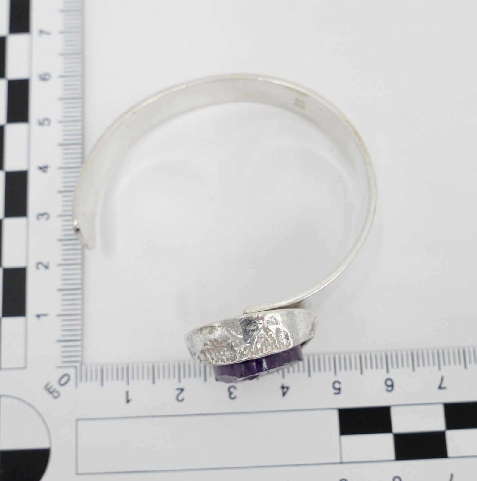 Amethyst 835 Silber Armband Armreif Armspange " PERLI " Guter Zustand RAR - Antikhandel-Stuttgart