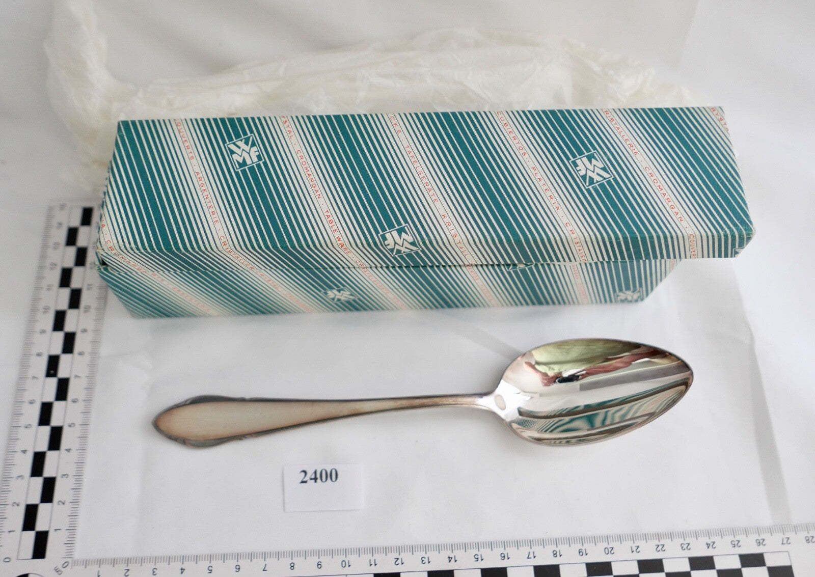 NEU 6 Teile WMF 2900 Löffel 90er versilbert 21,1 cm in OVP und UNBENUTZT