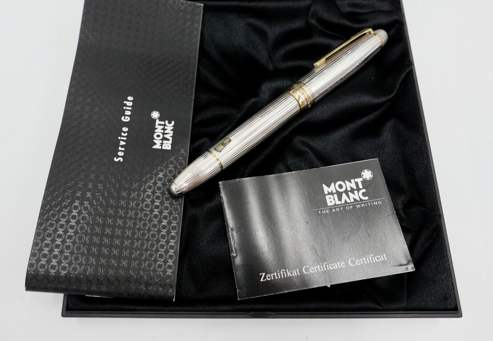 MONTBLANC Kolbenfüller Solitaire Le Grand MEISTERSTÜCK 1468 Silber GETRAG WHEEL - Antikhandel-Stuttgart