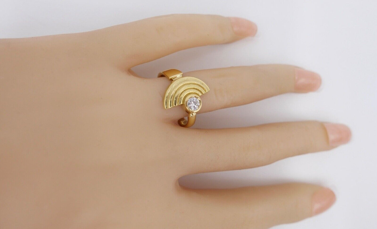 Ring 750 18K Gold Brillant 0,20 Ct ( aus einem Set ) Größe 55 - Antikhandel-Stuttgart