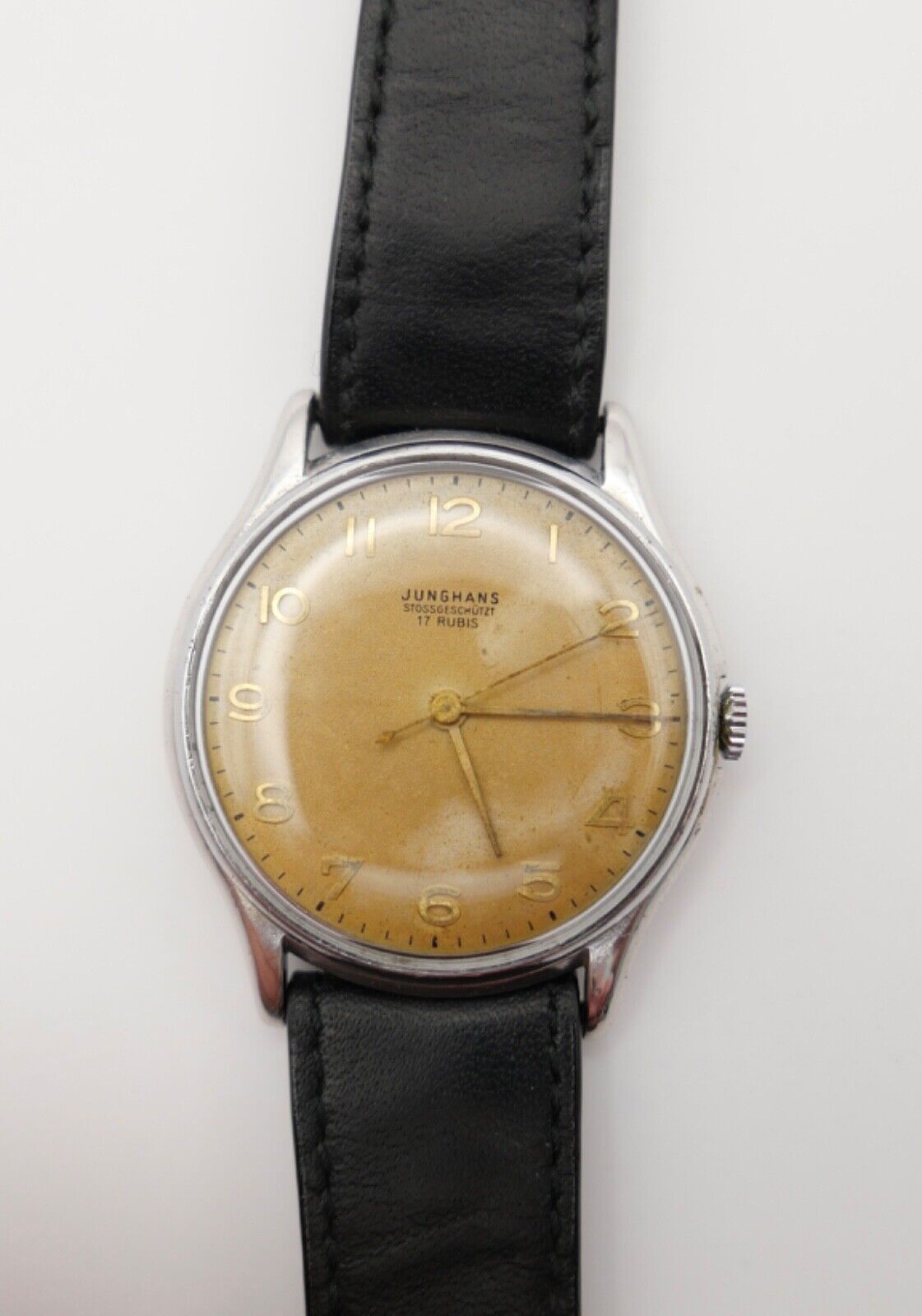 Junghans Cal. J80 Herren Armbanduhr 1950er Jahre Ref. 680.72 - Antikhandel-Stuttgart