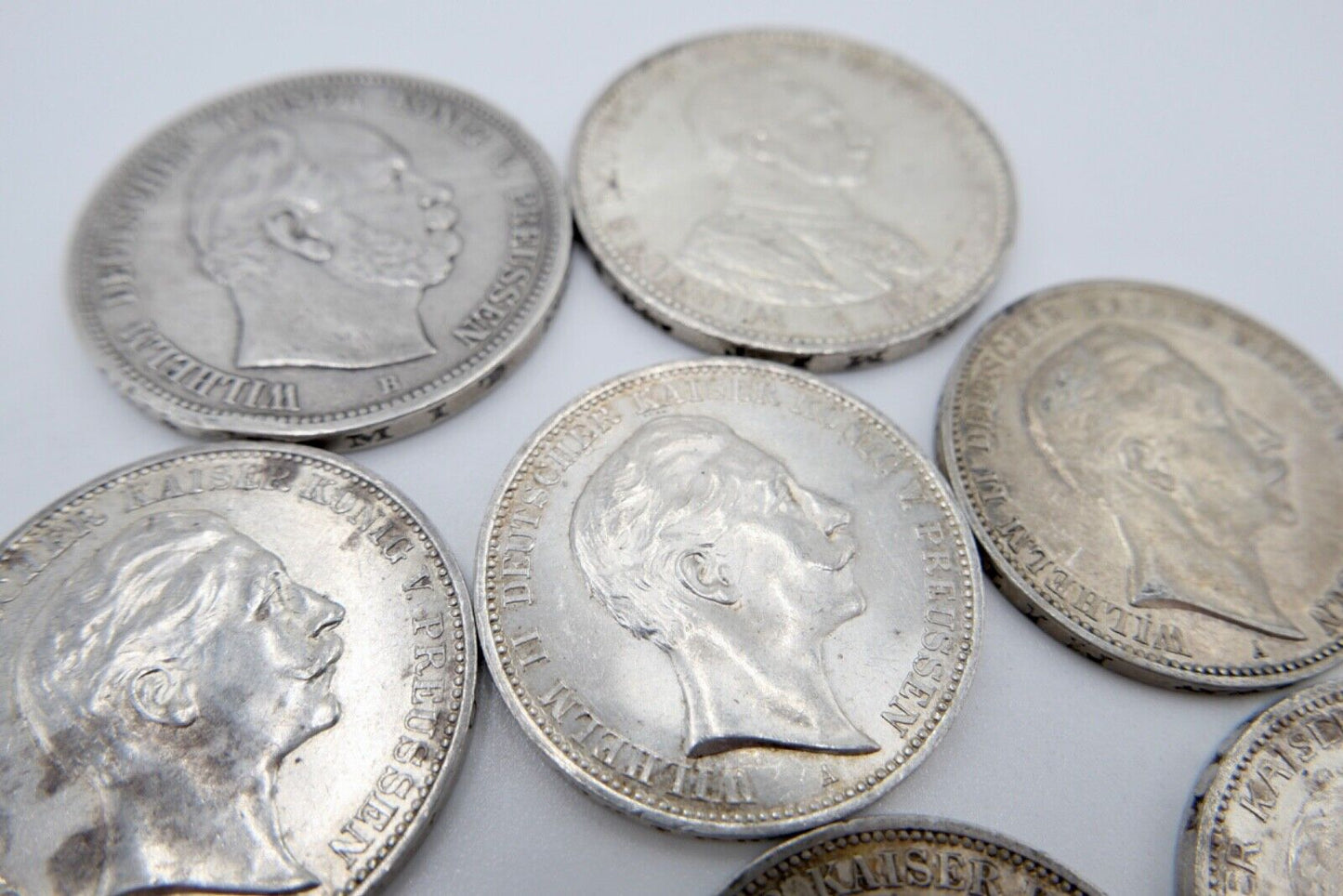12x 2 3 5 Mark 1876-1914 Preußen Wilhelm Jäger J. 97 98 102 103 111 112 113 114 - Antikhandel-Stuttgart