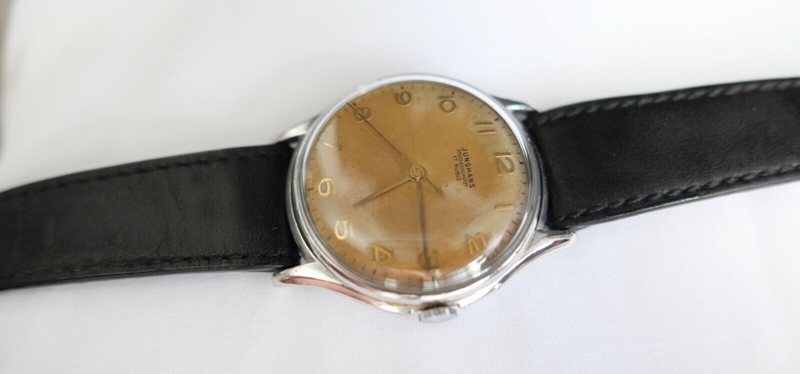 Junghans Cal. J80 Herren Armbanduhr 1950er Jahre Ref. 680.72 - Antikhandel-Stuttgart
